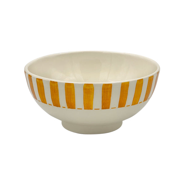 Medium Bowl in Yellow, Stripes