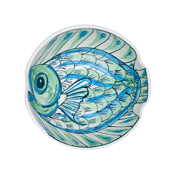 Medium Bowl, Green Romina Fish