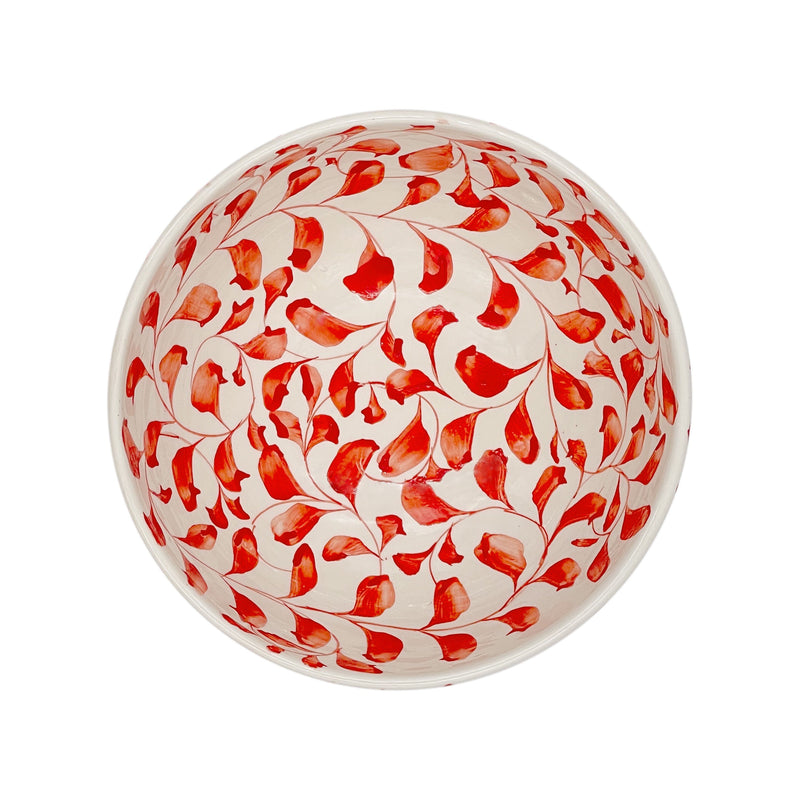 Medium Bowl in Red, Scroll