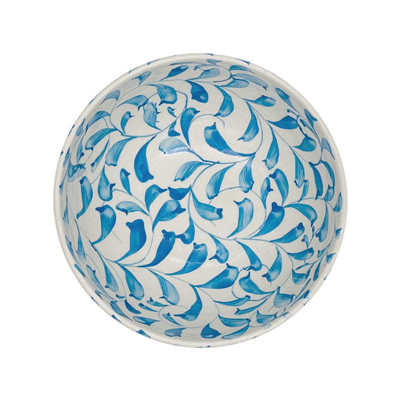 Medium Bowl in Light Blue, Scroll
