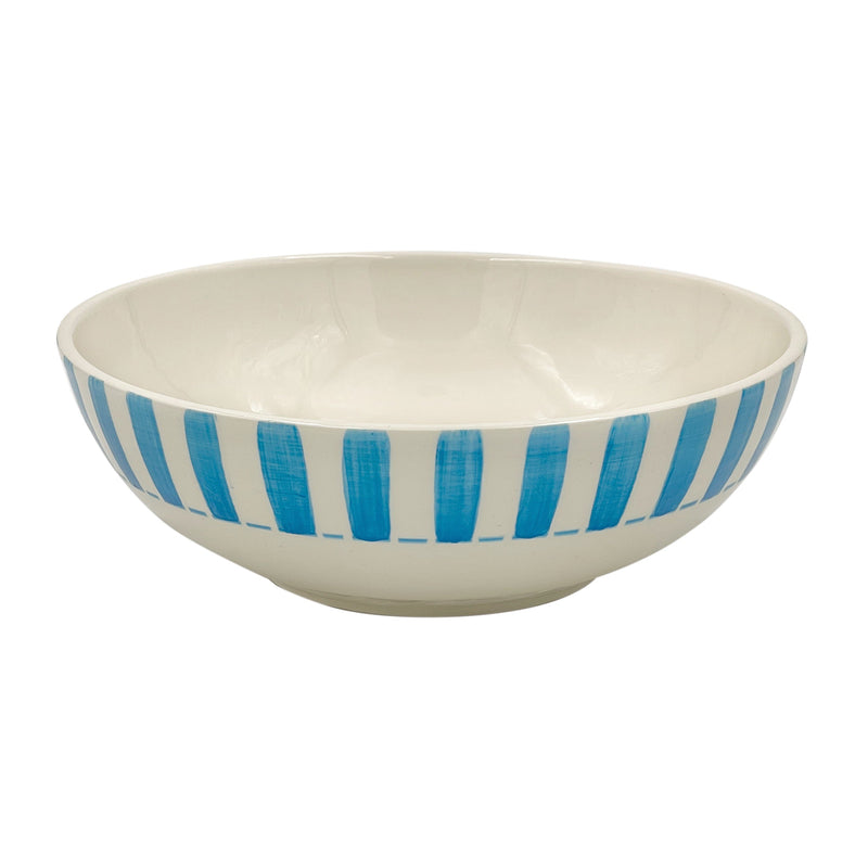Large Bowl in Light Blue, Stripes