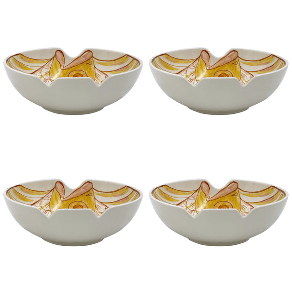 Large Bowl, Pink Romina Fish, Set of Four