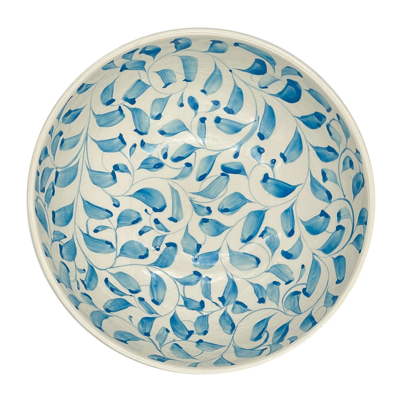 Large Bowl in Light Blue, Scroll