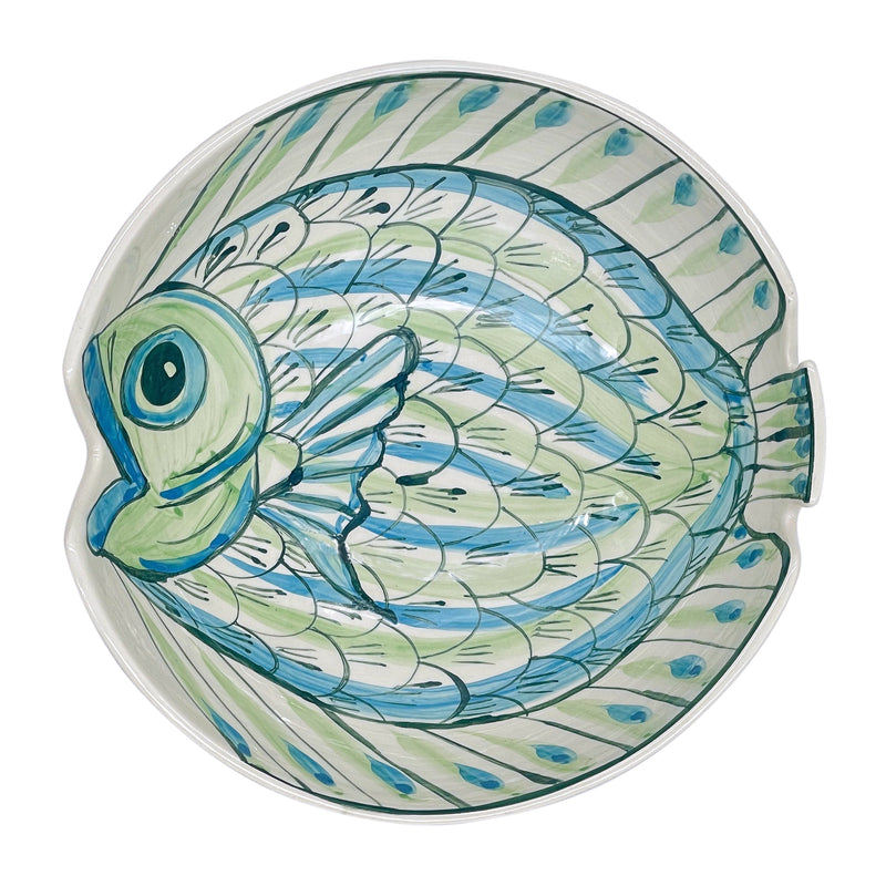 Large Bowl, Green Romina Fish