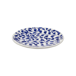 Side Plate in Navy Blue, Scroll