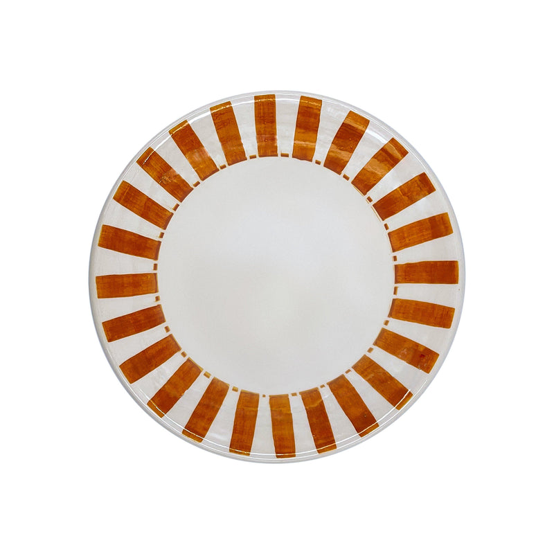 Side Plate in Yellow, Stripes