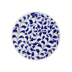 Side Plate in Navy Blue, Scroll