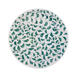 Dinner Plate in Green, Scroll