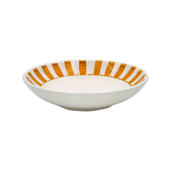 Pasta Bowl in Yellow, Stripes