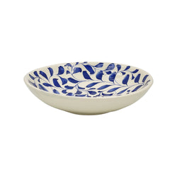 Pasta Bowl in Navy Blue, Scroll