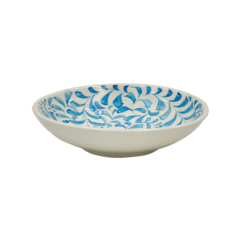 Pasta Bowl in Light Blue, Scroll
