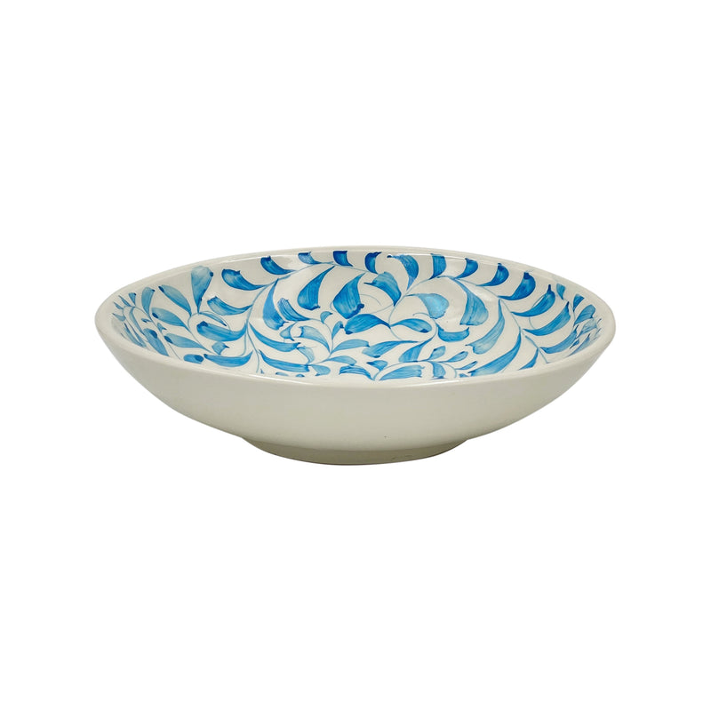 Pasta Bowl in Light Blue, Scroll