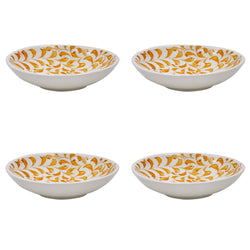 Pasta Bowl, in Yellow, Scroll, Set of Four