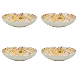 Pasta Bowl, Pink Romina Fish, Set of Four