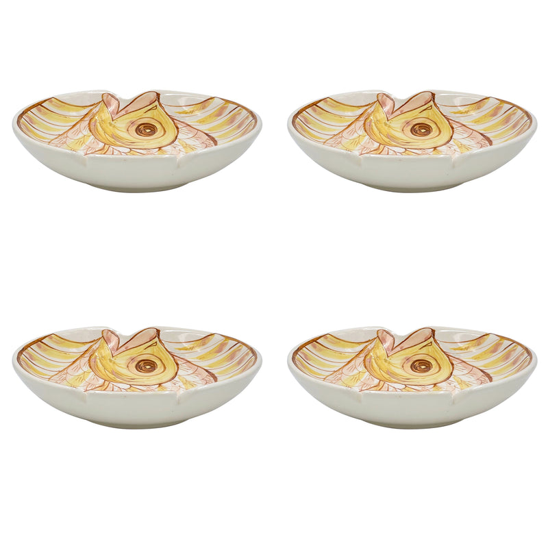 Pasta Bowl, Pink Romina Fish, Set of Four