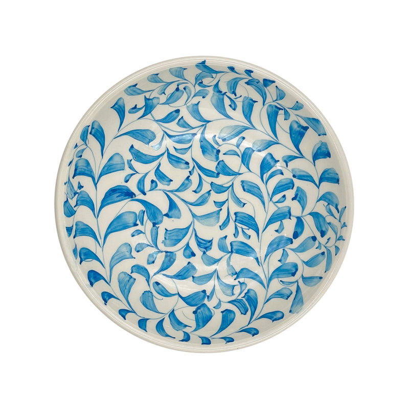 Pasta Bowl in Light Blue, Scroll