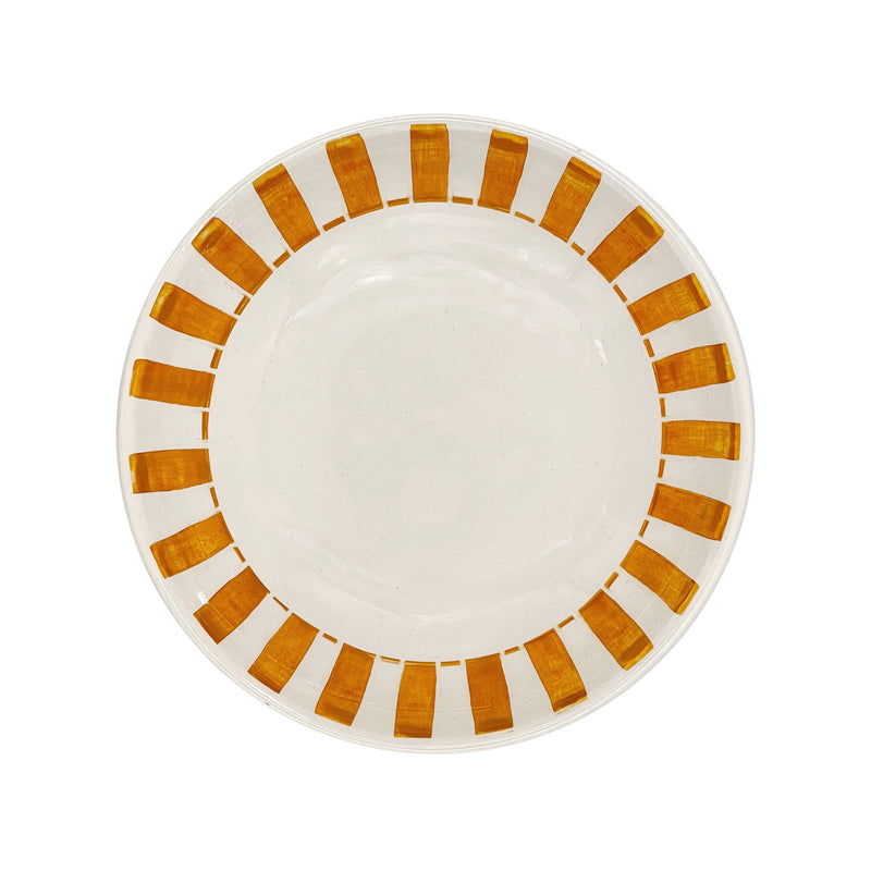 Pasta Bowl in Yellow, Stripes