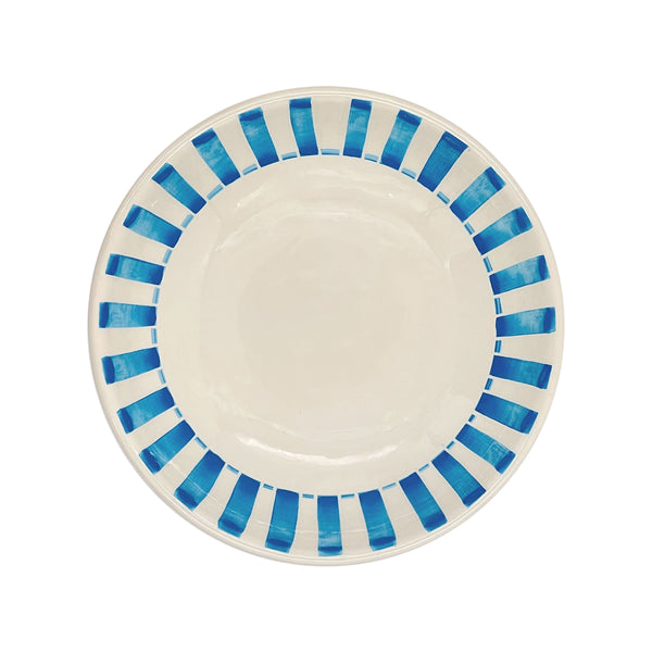 Pasta Bowl in Light Blue, Stripes