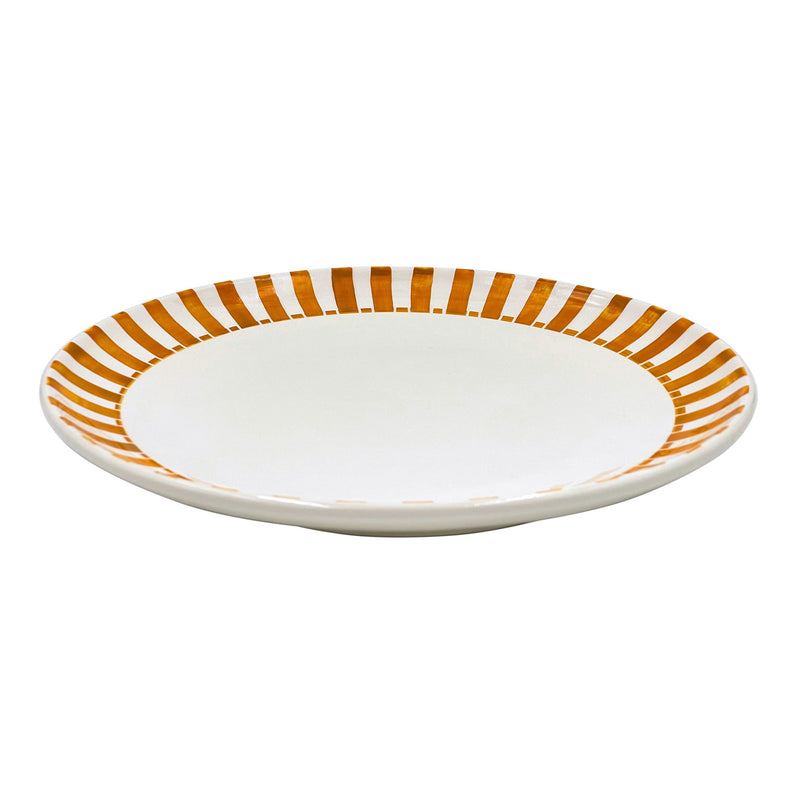Charger Plate in Yellow, Stripes