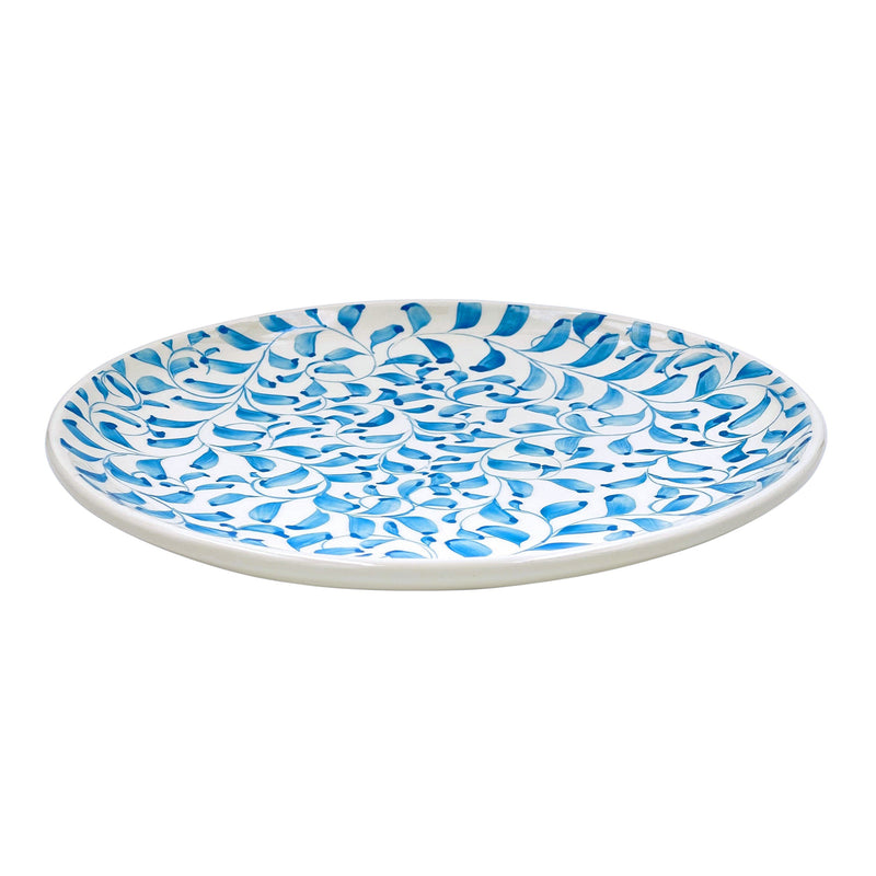 Charger Plate in Light Blue, Scroll