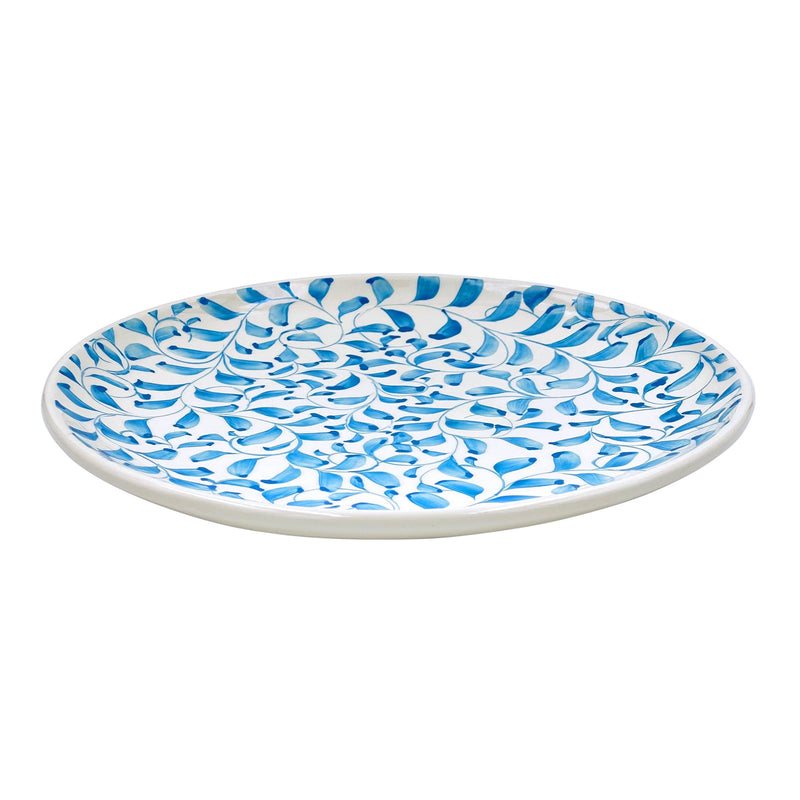Charger Plate in Light Blue, Scroll