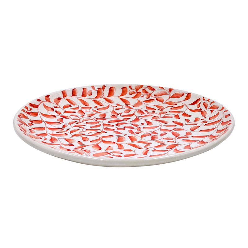 Charger Plate in Red, Scroll