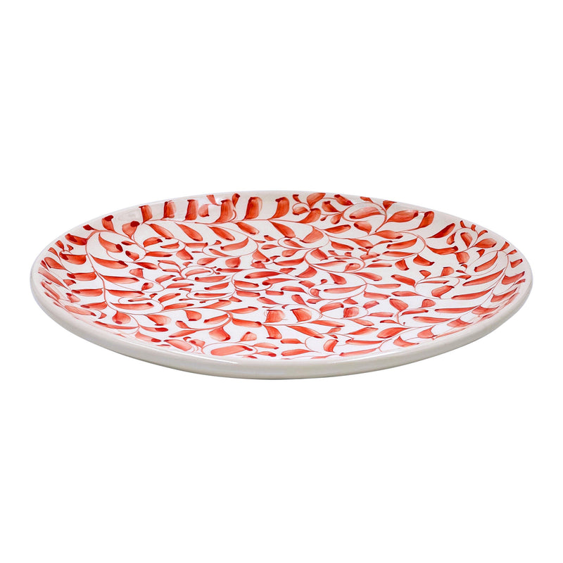 Charger Plate in Red, Scroll