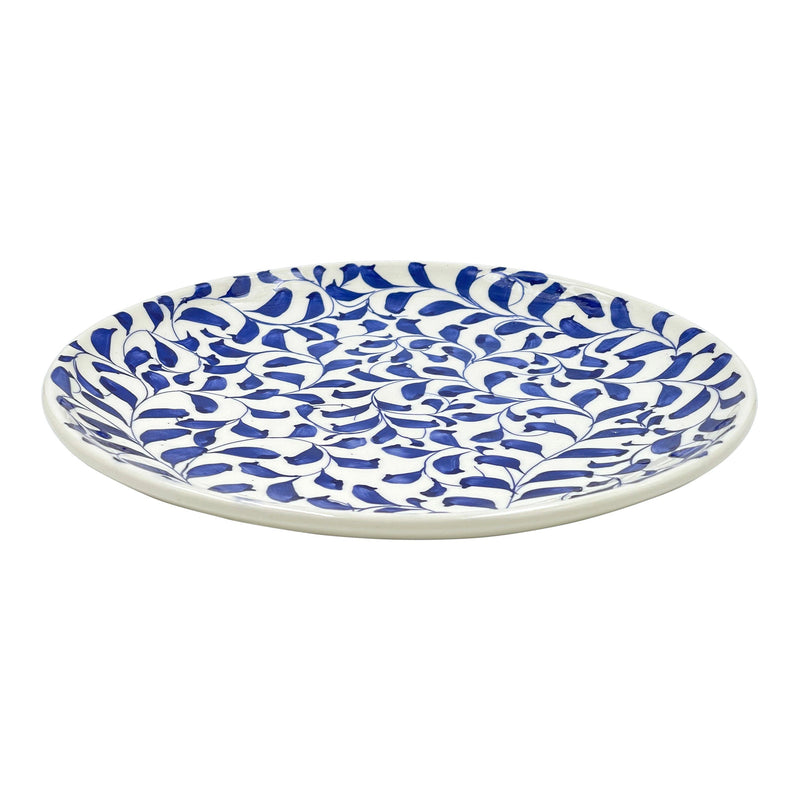 Charger Plate in Navy Blue, Scroll