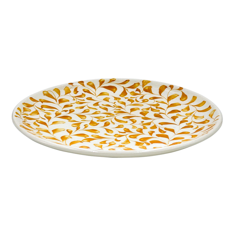 Charger Plate in Yellow, Scroll