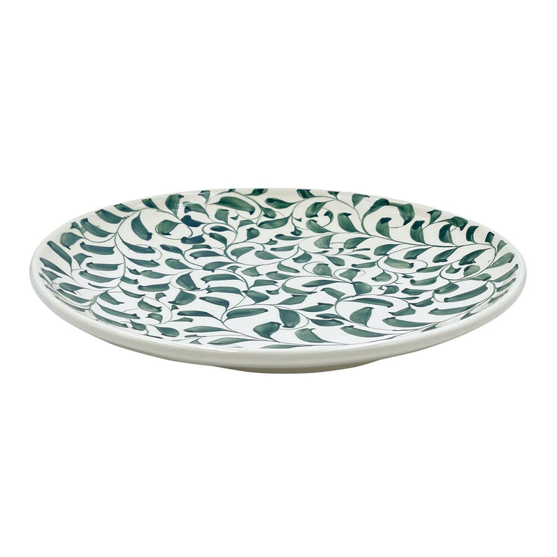 Charger Plate in Green, Scroll