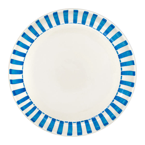 Charger Plate in Light Blue, Stripes