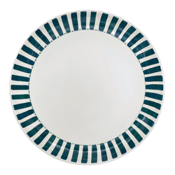 Charger Plate in Green, Stripes