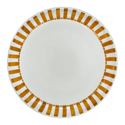 Charger Plate in Yellow, Stripes