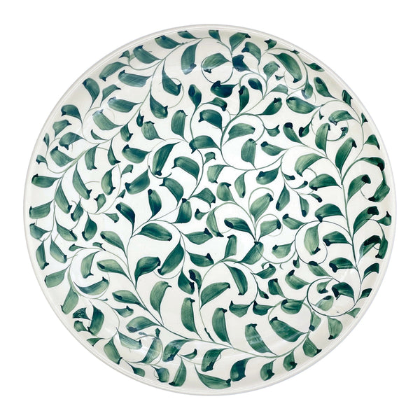 Charger Plate in Green, Scroll