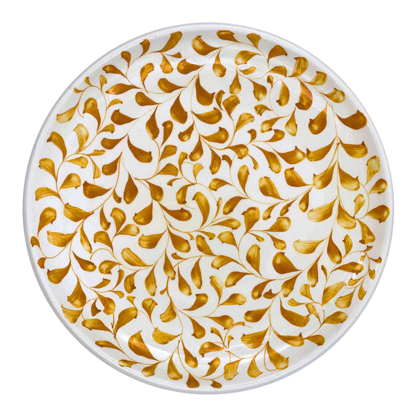 Charger Plate in Yellow, Scroll