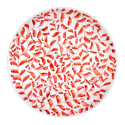 Charger Plate in Red, Scroll
