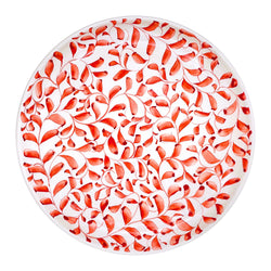 Charger Plate in Red, Scroll