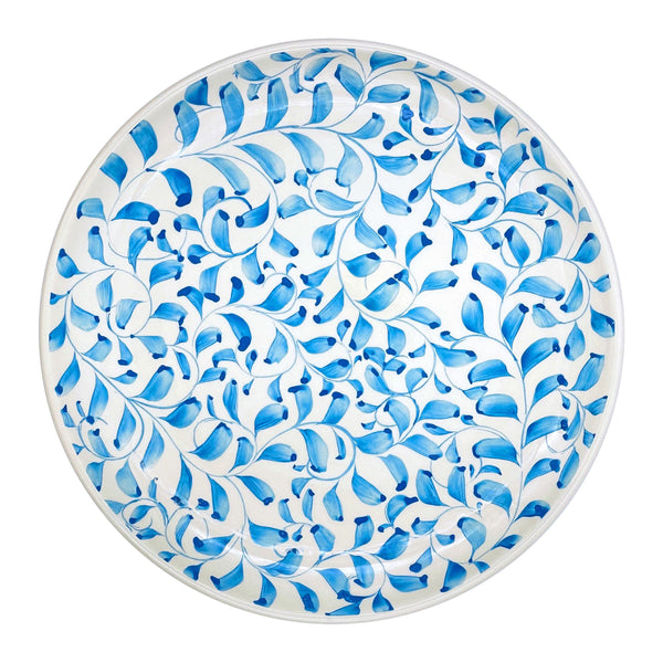 Charger Plate in Light Blue, Scroll