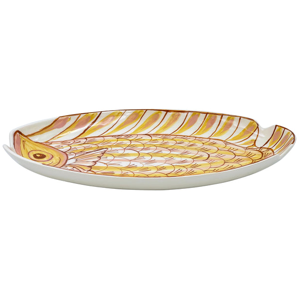 Large Oval Platter, Pink Romina Fish