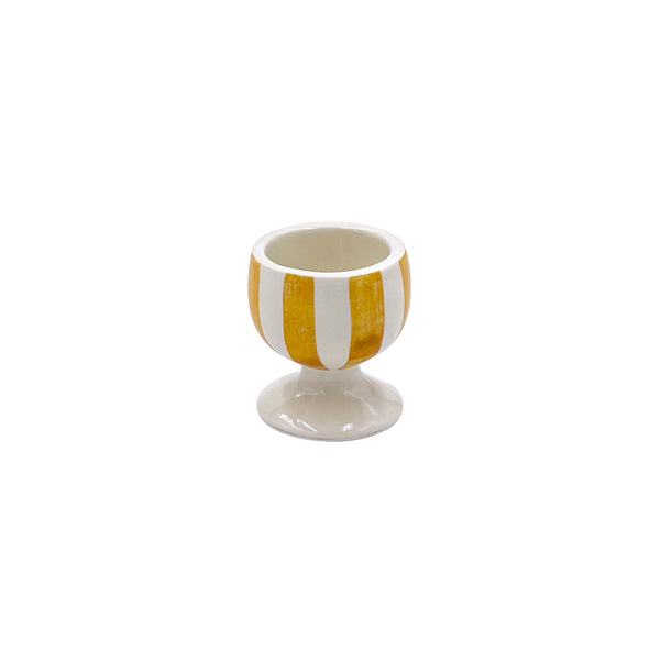 Egg Cup in Yellow, Stripes