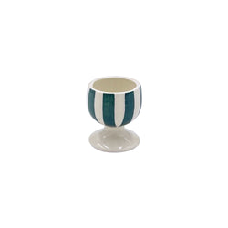 Egg Cup in Green, Stripes