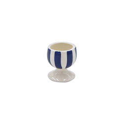 Egg Cup in Navy Blue, Stripes