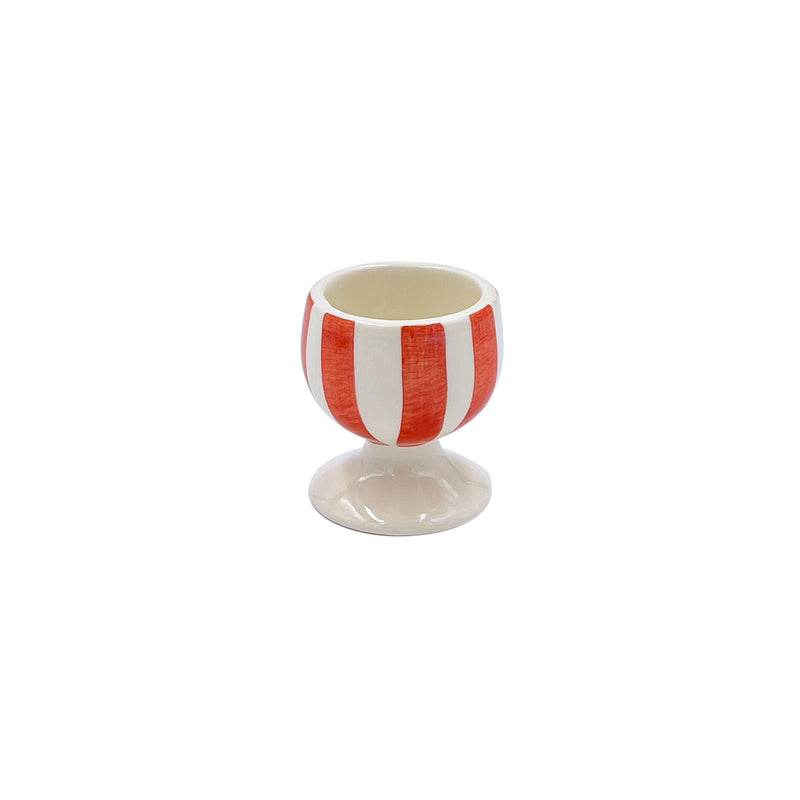 Egg Cup in Red, Stripes