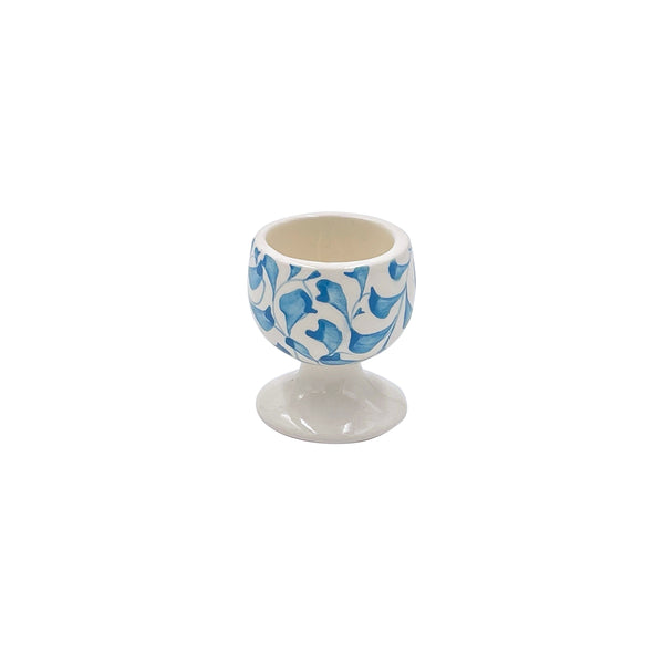 Egg Cup in Light Blue, Scroll
