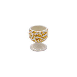 Egg Cup in Yellow, Scroll
