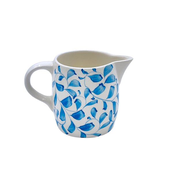 Milk Jug in Light Blue, Scroll