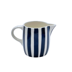 Milk Jug in Black, Stripes