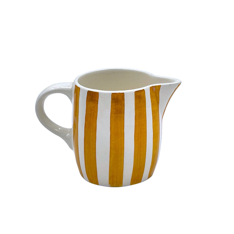 Milk Jug in Yellow, Stripes