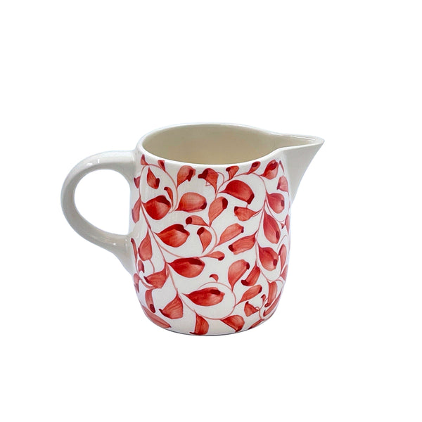 Milk Jug in Red, Scroll