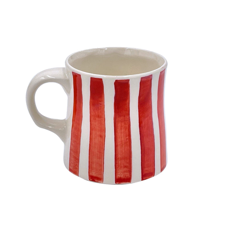 Mug in Red, Stripes